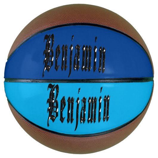 Ballon De Basket Nom Benjamin de conception noire, Basketball (Devant)