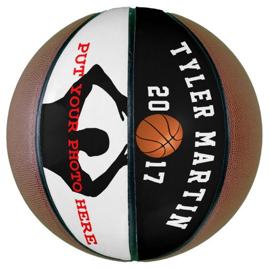 Ballon De Basket Nom complet et année (Vertical)