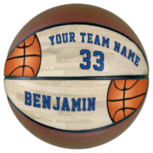 Ballon De Basket Nom de l'équipe de joueur de bois moderne Numéro