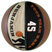 Ballon De Basket Nom de l'équipe du joueur personnalisé Numéro Plan (Vertical)