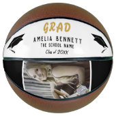 Ballon De Basket Nom du diplômé moderne / Photo du diplôme (Devant)