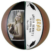 Ballon De Basket Nom du diplômé moderne / Photo du diplôme (Vertical)