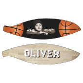 Ballon De Basket Nom du joueur personnalisé Bois Plancher Photo (Panneaux)