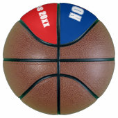 Ballon De Basket Nom du monogramme initiale ou numéro équipe bleu r (Droite)