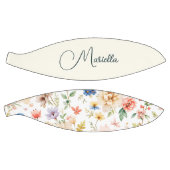 Ballon De Basket Nom élégant floral boho aquarelle script (Panneaux)