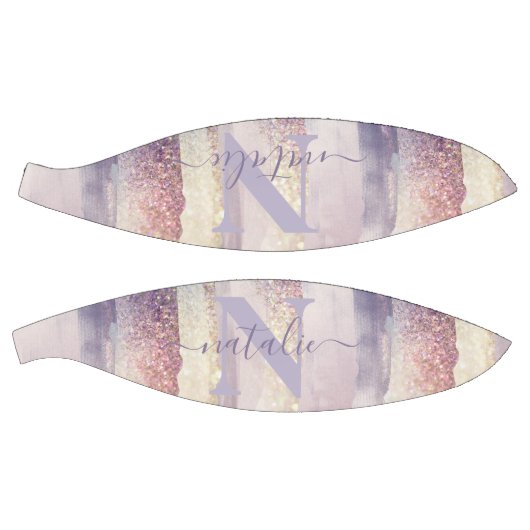 Ballon De Basket Nom initial de la parties scintillant rose pourpre (Panneaux)