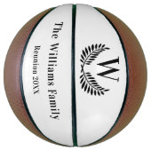 Ballon De Basket Nom monogramme de la réunion familiale classique (Vertical)