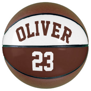 Ballon De Basket Nom Numéro Personnalisé Marron