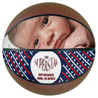 Ballon De Basket Notre Superstar Basketball Rouge, Blanc Et Bleu