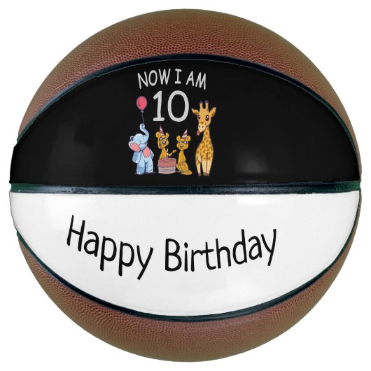 Ballon De Basket Now I, 10 ans d'âge 10 Birthday (Devant)