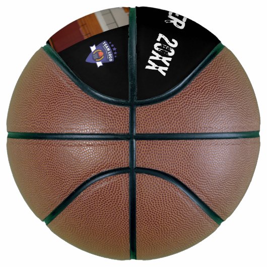 Ballon De Basket Numéro de lecteur photo personnalisé logo de l'équ (Droite)