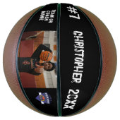 Ballon De Basket Numéro de lecteur photo personnalisé logo de l'équ (Vertical)