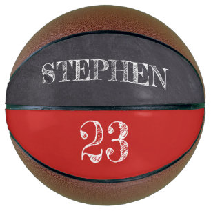 Ballon De Basket Numéro de nom personnalisé rouge Recherche de ta