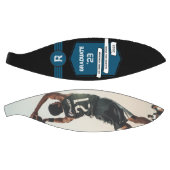 Ballon De Basket Numéro Jersey | Monogramme bleu de graduation (Panneaux)