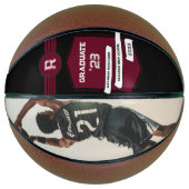 Ballon De Basket Numéro Jersey | Monogramme Bourgogne (Devant)