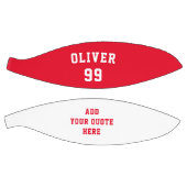 Ballon De Basket Numéro simple de nom rouge et blanc (Panneaux)