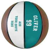 Ballon De Basket Numéro vert Turquoise simple (Vertical)