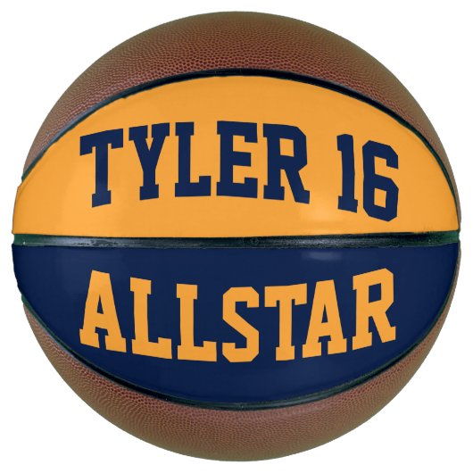 Ballon De Basket Or bleu Allstar (Devant)