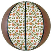 BALLON DE BASKET ORANGE FLEURS (Vertical)