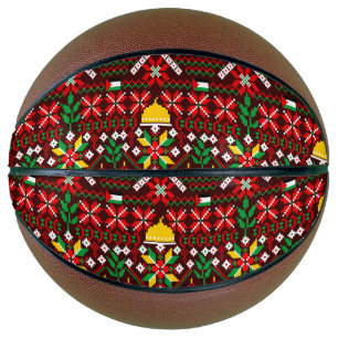 Ballon De Basket Palestine Tatreez Broderie traditionnelle