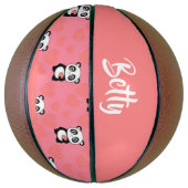 Ballon De Basket Panda love pink pattern (Vertical)