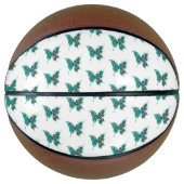 Ballon De Basket Papillon aux plumes de paon vert (Devant)