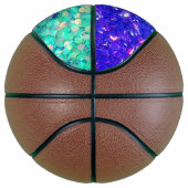 Ballon De Basket Parties scintillant Glitz Aqua Purple Basketball e (Droite)