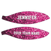 Ballon De Basket Parties scintillant rose chaud pétillant Votre nom (Panneaux)