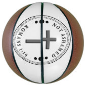 Ballon De Basket Pas honteux de l'Evangile Verse chrétien (Vertical)