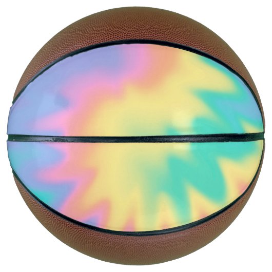 Ballon De Basket Pastel Rainbow Tie Dye  (Devant)