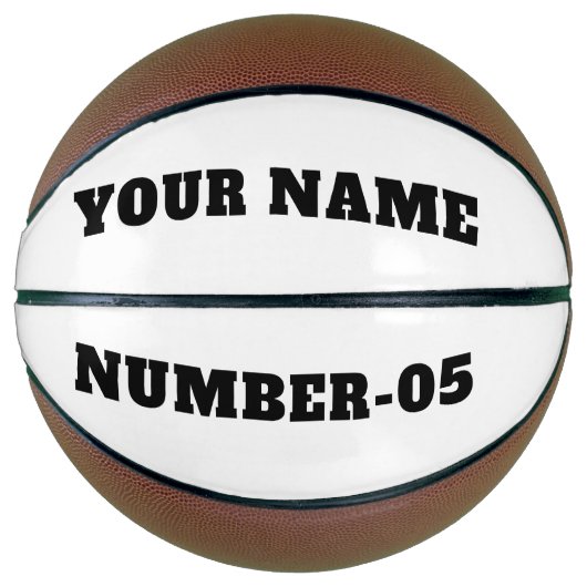 Ballon De Basket Personalized Custom Basketball – Your Text Here (Devant)