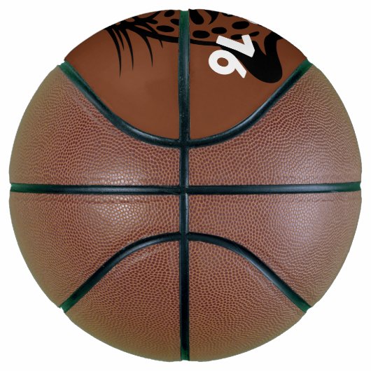 Ballon De Basket Personnaliser le léopard noir (Droite)