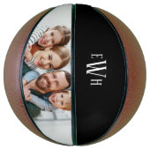Ballon De Basket Photo classique et monogramme (Vertical)