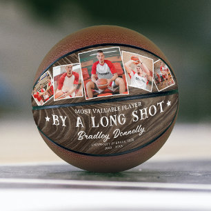 Ballon De Basket Photo de basketball rustique et drôle “MVP de loin