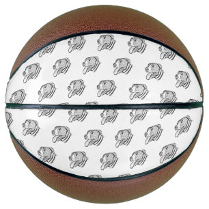 Ballon De Basket photo de pitbull dessiné à la main amateur de chie