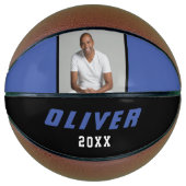 Ballon De Basket Photo de texte de l'établissement Blue Black (Devant)