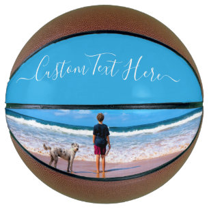 Ballon De Basket Photo et texte personnalisés Basket-ball Votre pro