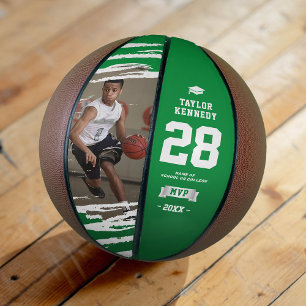 Ballon De Basket Photo personnalisée Fin de saison MVP Green