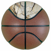 Ballon De Basket Pierre de marbre texturée marron et noire (Droite)