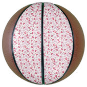 Ballon De Basket Pink Hearts Pattern Valentine's Day (Vertical)
