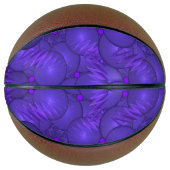 Ballon De Basket Planètes violettes, motif fractal moderne (Devant)