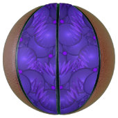 Ballon De Basket Planètes violettes, motif fractal moderne (Vertical)