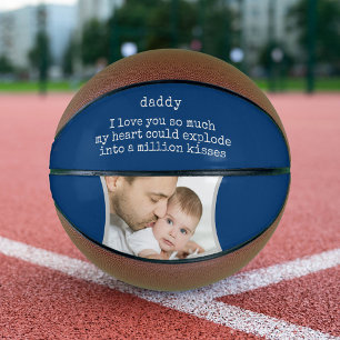 Ballon De Basket Poème Papa Je T'Aime - Décoration Photo Personnali