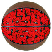 Ballon De Basket Poupées amusantes - motif rouge (Devant)