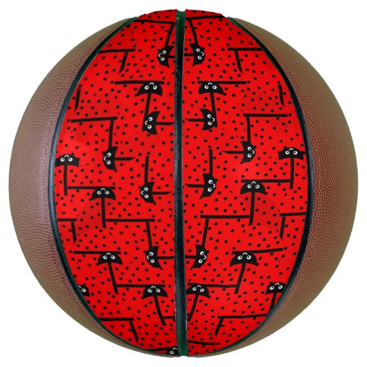 Ballon De Basket Poupées amusantes - motif rouge (Vertical)