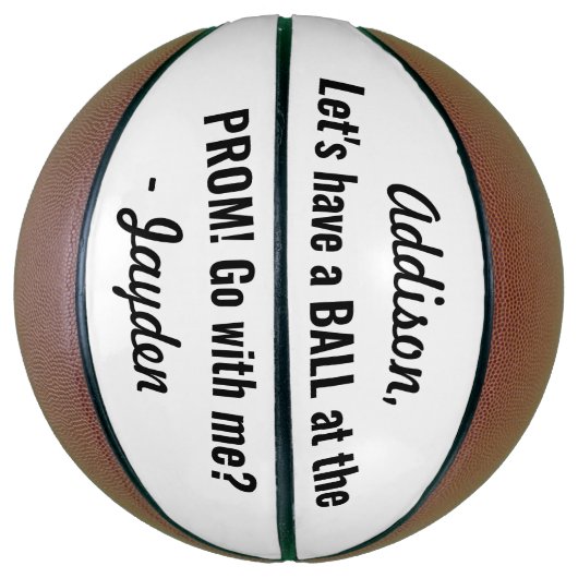 Ballon De Basket Prom ou HOCO Proposition Cute Funny Promposa Idée (Vertical)