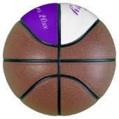 Ballon De Basket Purple monogram name, initial and team basketball (Droite)