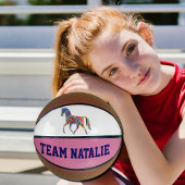 Ballon De Basket Rainbow horse - votre nom d'équipe