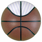 Ballon De Basket Rayé horizontal simple blanc lavande (Droite)