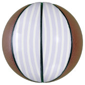 Ballon De Basket Rayé horizontal simple blanc lavande (Vertical)